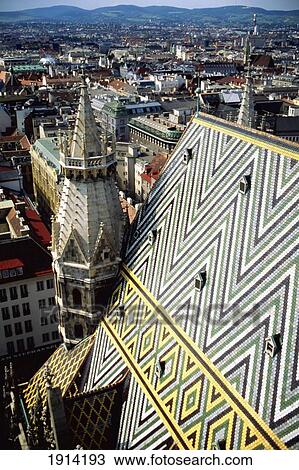 Stock Image - Roof Of St. Stephen's Cathedral. Fotosearch