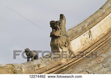 Stock Image - Roof ornament of a Zuu Temple at Erdene Zuu Monastery, Karakorum (Kharkhorin), ÃƒÆ’Ã¢â‚¬â€œvÃƒÆ’Ã‚Â¶rkhangai Province, Mongolia. Fotosearch