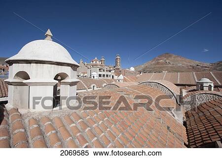 Roofs Of The Casa Nacional De Moneda (National Mint) With Cerro Rico In The Background, Potos View Large Photo Image Stock Photography - Roofs Of The Casa Nacional De Moneda (National Mint) With Cerro Rico In The Background, Potos. Fotosearch