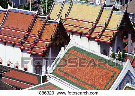 Roofs Of Wats, Aerial View View Large Photo Image Stock Image - Roofs Of Wats, Aerial View. Fotosearch