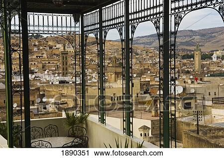 Stock Image - Rooftop View Over City. Fotosearch