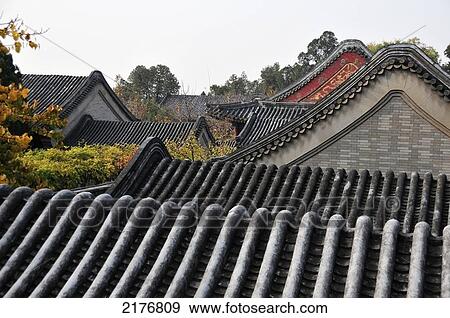 Stock Photo - Rooftops Of Buildings; Beijing China. Fotosearch