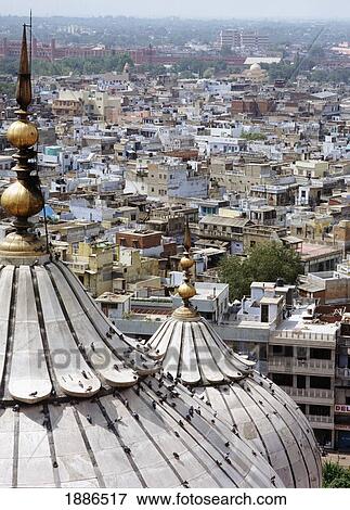 Rooftops Of Old Delhi From The Jami Masjid View Large Photo Image Stock Photo - Rooftops Of Old Delhi From The Jami Masjid. Fotosearch