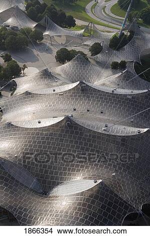 Picture - Rooftops Of Olympic Village; Munich, Germany. Fotosearch