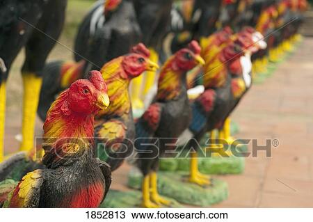 Stock Image - Rooster Statues. Fotosearch