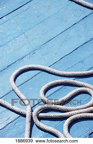 Rope On A Blue Bottomed Boat View Large Photo Image Stock Photo - Rope On A Blue Bottomed Boat. Fotosearch