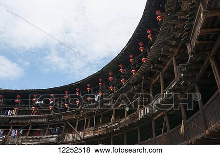 Round Tulou buildings in a village from Hakka minority group were built eight centuries ago; Yongding, Fujian province, China View Large Photo Image Stock Photo - Round Tulou buildings in a village from Hakka minority group were built eight centuries ago; Yongding, Fujian province, China. Fotosearch