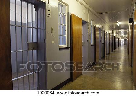 Picture - Row Of Cells Including One Of Nelson Mandela; Robben Island, Cape Town, South Africa. Fotosearch