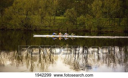 Rowers On The River Tyne; Hexham Northumberland England View Large Photo Image Stock Photo - Rowers On The River Tyne; Hexham Northumberland England. Fotosearch
