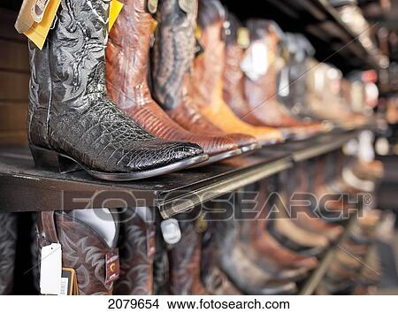 Rows Of Cowboy Boots In A Western Clothing Store. Banff, Alberta, Canada. View Large Photo Image Picture - Rows Of Cowboy Boots In A Western Clothing Store. Banff, Alberta, Canada.. Fotosearch