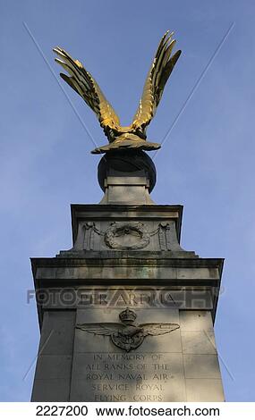 Stock Image - Royal Air Force Memorial, Victoria Embankment, London, England, Uk, Europe. Fotosearch