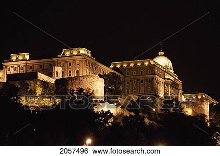 Royal Castle At Night, Budapest, Hungary View Large Photo Image Stock Photograph - Royal Castle At Night, Budapest, Hungary. Fotosearch