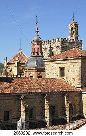 Stock Image - Royal Monastery Of Santa Maria De Guadalupe; Caceres Extremadura Spain. Fotosearch
