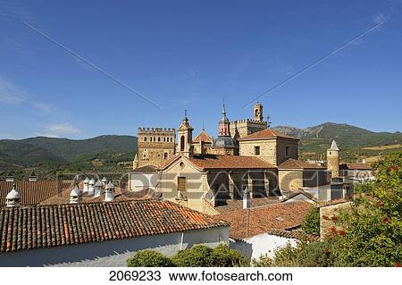 Stock Image - Royal Monastery Of Santa Maria De Guadalupe; Caceres Extremadura Spain. Fotosearch