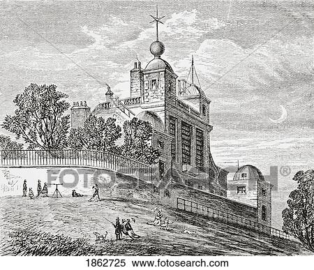 Stock Photography - Royal Observatory Greenwich London England From The Gallery Of Geography Published London Circa 1872. Fotosearch