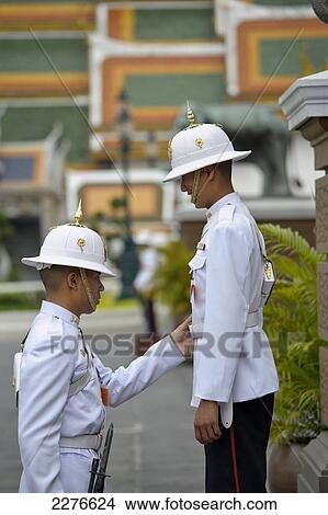 Royal Palace guard inspection, Wat Phra Kaew and the Grand Palace; Bangkok, Thailand View Large Photo Image Picture - Royal Palace guard inspection, Wat Phra Kaew and the Grand Palace; Bangkok, Thailand. Fotosearch