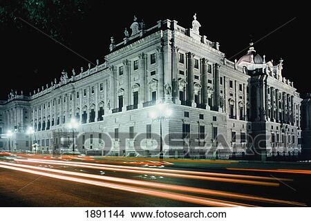 Picture - Royal Palace Illuminated At Night. Fotosearch