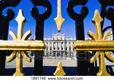 Royal Palace Viewed Through Gate View Large Photo Image Stock Photograph - Royal Palace Viewed Through Gate. Fotosearch
