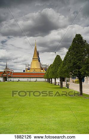 Stock Photograph - Royal Temple, Wat Phra Kaew; Bangkok, Thailand. Fotosearch