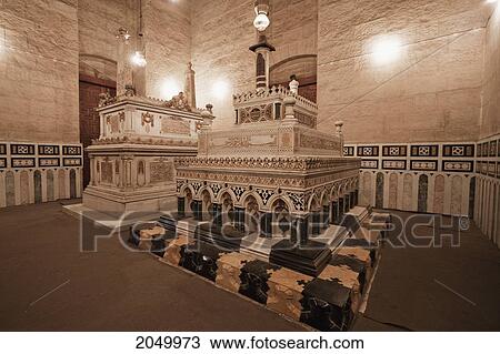 Stock Image - Royal Tombs In Al-Rifai Mosque, Cairo, Al Qahirah, Egypt. Fotosearch