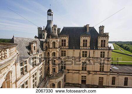Stock Image - Royal Wing Of The Chateau De Chambord, France. Fotosearch