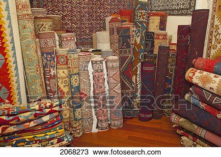 Rugs Displayed In A Retail Rug Store; Istanbul Turkey View Large Photo Image Stock Image - Rugs Displayed In A Retail Rug Store; Istanbul Turkey. Fotosearch