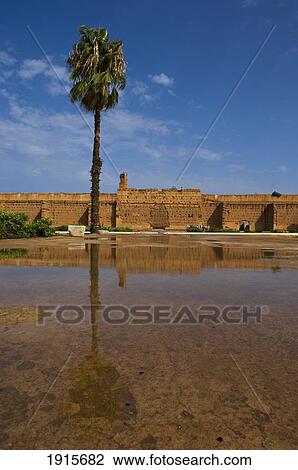 Stock Image - Ruins Of Badii Palace (Palais El-Badi). Fotosearch