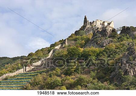 Stock Photo - Ruins of Burg Durnstein Castle, Duernstein in Wachau, Lower Austria, Austria. Fotosearch