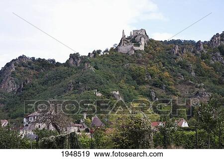 Stock Photo - Ruins of Burg Durnstein Castle, Duernstein in Wachau, Lower Austria, Austria. Fotosearch