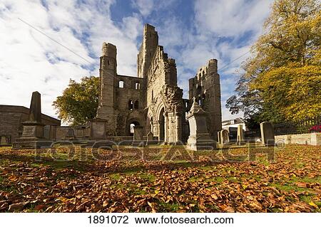 Stock Image - Ruins Of Roxburgh Castle Near Kelso; Scottish Borders, Scotland. Fotosearch