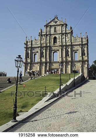 Stock Photo - Ruins Of Saint Paul's Church. Fotosearch