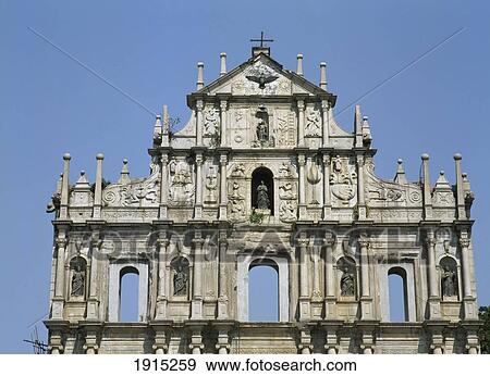 Ruins Of Saint Paul's Church View Large Photo Image Stock Photo - Ruins Of Saint Paul's Church. Fotosearch