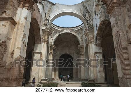 Stock Image - Ruins Of The Catedral De Santiago (Cathedral) Damaged By The 1773 Earthquake, Antigua Guatemala, Sacatep. Fotosearch