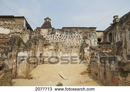 Stock Image - Ruins Of The Catedral De Santiago (Cathedral) Damaged By The 1773 Earthquake, Antigua Guatemala, Sacatep. Fotosearch