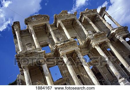 Ruins Of The Great Library At Ephesus View Large Photo Image Stock Photo - Ruins Of The Great Library At Ephesus. Fotosearch