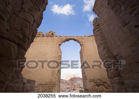 Ruins Of The Nabatean City; Petra Jordan View Large Photo Image Stock Photography - Ruins Of The Nabatean City; Petra Jordan. Fotosearch