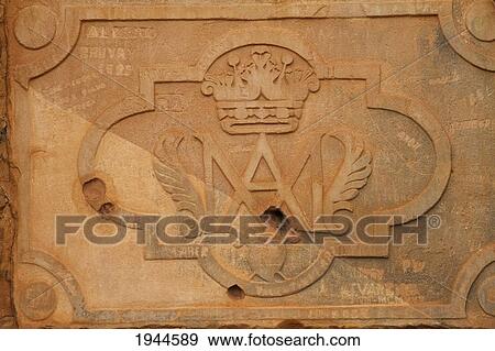 Stock Photo - Ruins of the San Ignacio Mini Guarani Jesuit Mission that were cleared from the jungle, San Ignacio, Misiones, Argentina. Fotosearch
