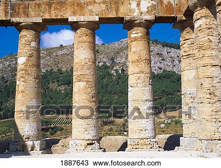 Ruins Of The Unfinished Doric Temple At Segesta. View Large Photo Image Stock Image - Ruins Of The Unfinished Doric Temple At Segesta.. Fotosearch