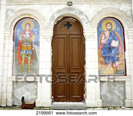 Stock Image - RURAL CHURCH NEAR PAFOS CYPRUS. Fotosearch