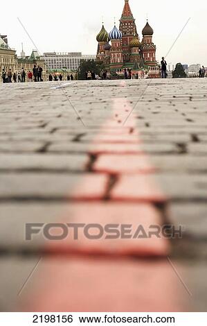 Stock Photograph - Russia, Saint Basils Cathedral on Red Square; Moscow. Fotosearch