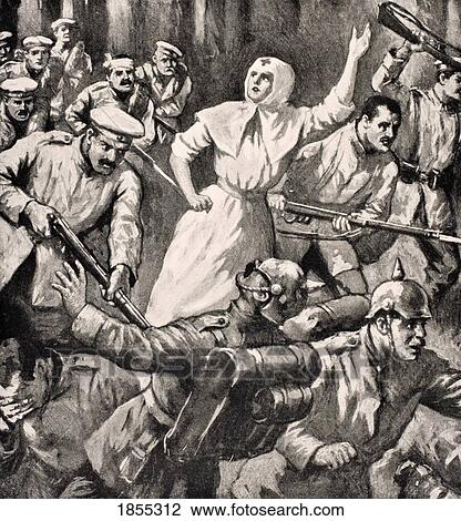 Russian Nurse Mira Miksailovitch Ivanoff Leading Men Against Germans 1915 From The War Illustrated Album Deluxe Published London 1916 View Large Photo Image Stock Image - Russian Nurse Mira Miksailovitch Ivanoff Leading Men Against Germans 1915 From The War Illustrated Album Deluxe Published London 1916. Fotosearch