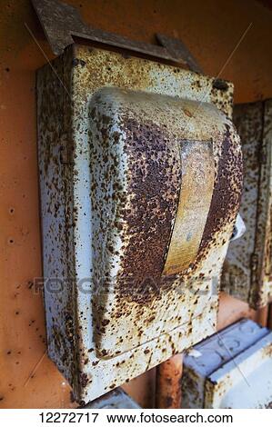 Stock Photo - Rusting machinery at Dollarton Ship Yard, North Vancouver, British Columbia, Canada. Fotosearch