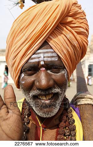 Stock Photo - Sadhu Holy man; Hampi, Karnataka, India. Fotosearch
