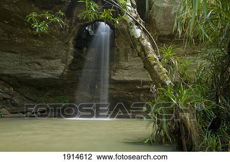 Stock Image - Saeng Chan Waterfall. Fotosearch