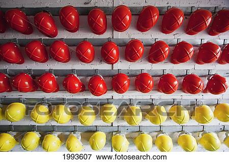 Stock Photo - Safety Helmets At Volklinger Hutte (Volklingen Ironworks), Volklingen, Germany. Fotosearch