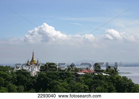 Sagaing pagoda with Irrawaddy river in background; Burma/Myanmar View Large Photo Image Stock Image - Sagaing pagoda with Irrawaddy river in background; Burma/Myanmar. Fotosearch