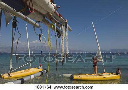 Picture - Sail Boats At Resort On Lefkas.. Fotosearch