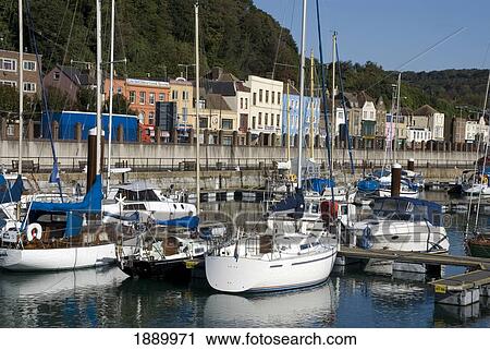 Stock Image - Sailboats In Dover's Marina. Fotosearch