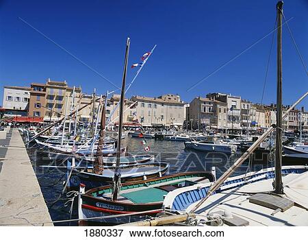 Sailboats In The Harbor In St Tropez View Large Photo Image Stock Photo - Sailboats In The Harbor In St Tropez. Fotosearch