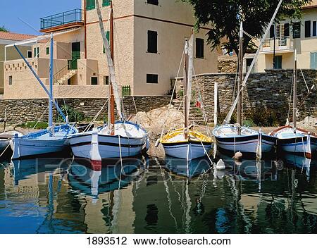 Sailboats Moored In Harbor View Large Photo Image Stock Image - Sailboats Moored In Harbor. Fotosearch